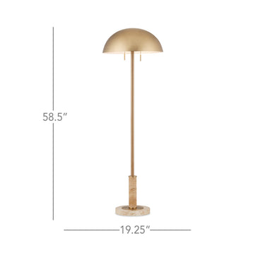 Currey & Company 58.5" Miles 2-Light Floor Lamp 5