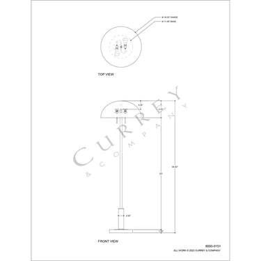 Currey & Company 58.5" Miles 2-Light Floor Lamp 6