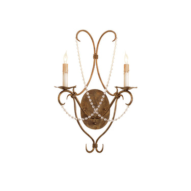 Currey & Company 580 Crystal Lights Wall Sconce 1
