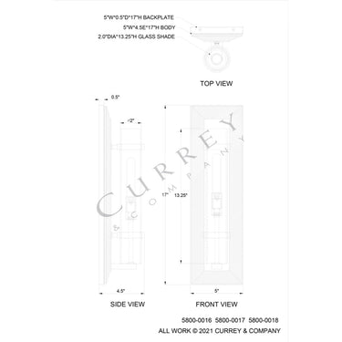 Currey & Company 5800-C3 Bruneau Wall Sconce 7