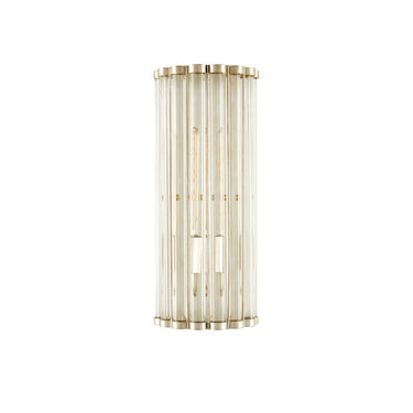 Currey & Company 5900-0047 Warwick Tall 1 Light Wall Sconce in Contemporary Silver Leaf/Clear 3