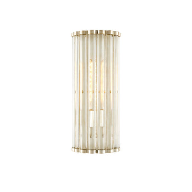 Currey & Company 5900-0047 Warwick Tall 1 Light Wall Sconce in Contemporary Silver Leaf/Clear 4