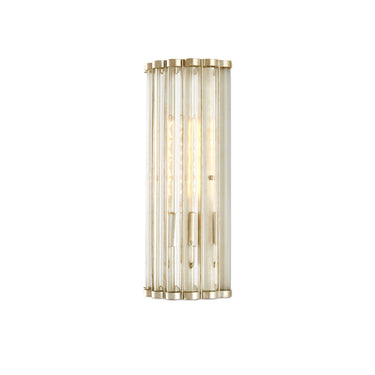 Currey & Company 5900-0047 Warwick Tall 1 Light Wall Sconce in Contemporary Silver Leaf/Clear 1