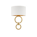 Currey & Company 5900-0048 Bolebrook 1 Light Wall Sconce in Gesso White/Contemporary Gold Leaf 4
