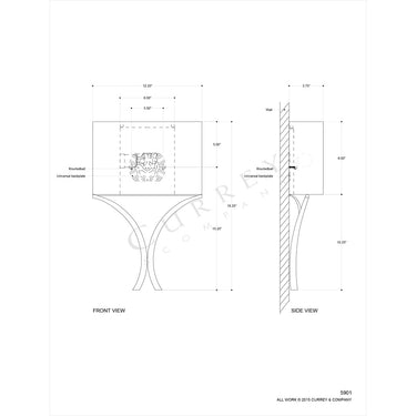 Currey & Company 5901 Cornwall Wall Sconce 3