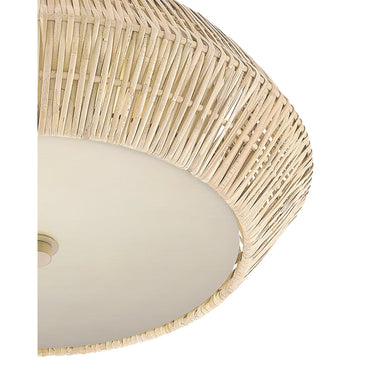 Currey & Company 6.75" x 18.25" Antibes White 2-Light Flush Mount 1