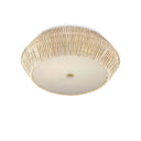 Currey & Company 6.75" x 18.25" Antibes White 2-Light Flush Mount 2