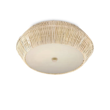 Currey & Company 6.75" x 18.25" Antibes White 2-Light Flush Mount 2