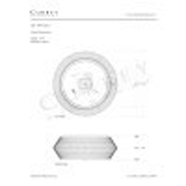 Currey & Company 6.75" x 18.25" Antibes White 2-Light Flush Mount 3