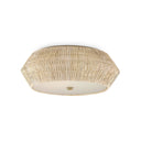 Currey & Company 6.75" x 18.25" Antibes White 2-Light Flush Mount 