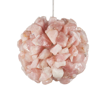 Currey & Company 6" Clio 1-Light Rose Quartz Pendant 3