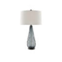 Currey & Company 6000-0027 Nightcap Table Lamp in Blue-Gray/Clear/Black 3