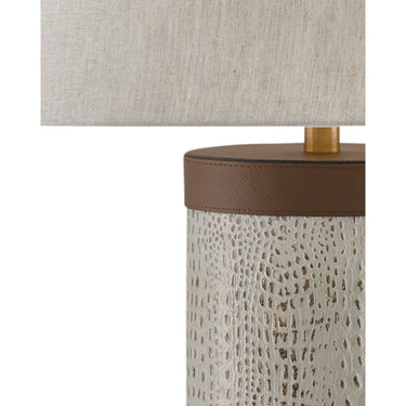 Currey & Company 6000-0038 Baptiste Table Lamp in Ivory/Brown/Brushed Brass 2