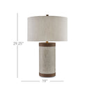 Currey & Company 6000-0038 Baptiste Table Lamp in Ivory/Brown/Brushed Brass 3
