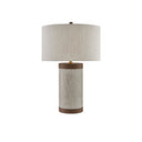 Currey & Company 6000-0038 Baptiste Table Lamp in Ivory/Brown/Brushed Brass 1