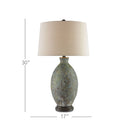 Currey & Company 6000-0050 Remi Table Lamp in Green/Dark Red/Bronze Gold 4