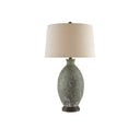 Currey & Company 6000-0050 Remi Table Lamp in Green/Dark Red/Bronze Gold 1