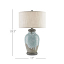 Currey & Company 6000-0057 Chatswood Table Lamp in Blue-Green/Gray/Hiroshi Gray 4