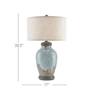 Currey & Company 6000-0057 Chatswood Table Lamp in Blue-Green/Gray/Hiroshi Gray 4