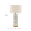 Currey & Company 6000-0067 Calla Lily Table Lamp in Cream/Antique Brass 6