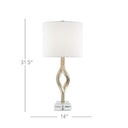 Currey & Company 6000-0071 Elyx Table Lamp in Chinois Silver Leaf 4