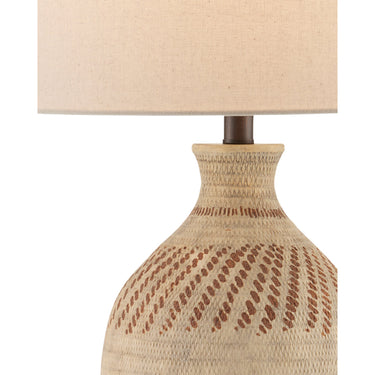 Currey & Company 6000-0088 Faiyum Table Lamp in Tan/Brown/Hand Rubbed Bronze 2