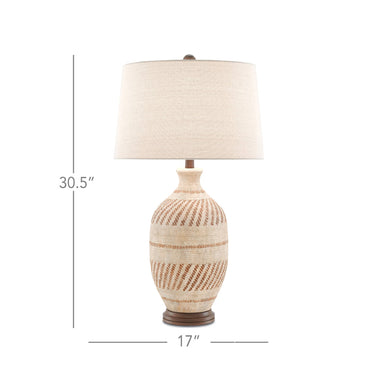 Currey & Company 6000-0088 Faiyum Table Lamp in Tan/Brown/Hand Rubbed Bronze 4