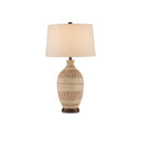 Currey & Company 6000-0088 Faiyum Table Lamp in Tan/Brown/Hand Rubbed Bronze 1