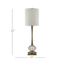 Currey & Company 6000-0167 Giovanna Table Lamp in Antique Brass/Clear 3