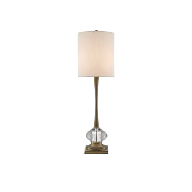 Currey & Company 6000-0167 Giovanna Table Lamp in Antique Brass/Clear 1