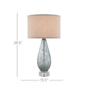 Currey & Company 6000-0181 Optimist Table Lamp in Pale Blue Speckle 4