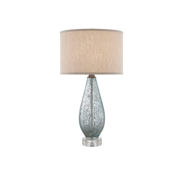 Currey & Company 6000-0181 Optimist Table Lamp in Pale Blue Speckle 1