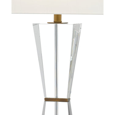 Currey & Company 6000-0210 Laelia Table Lamp in Clear/Antique Brass 2