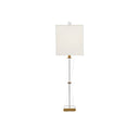 Currey & Company 6000-0210 Laelia Table Lamp in Clear/Antique Brass 4