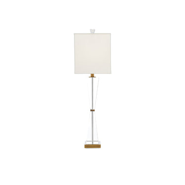Currey & Company 6000-0210 Laelia Table Lamp in Clear/Antique Brass 4