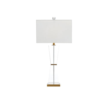 Currey & Company 6000-0210 Laelia Table Lamp in Clear/Antique Brass 5