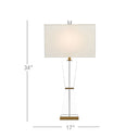 Currey & Company 6000-0210 Laelia Table Lamp in Clear/Antique Brass 6