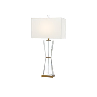 Currey & Company 6000-0210 Laelia Table Lamp in Clear/Antique Brass 1
