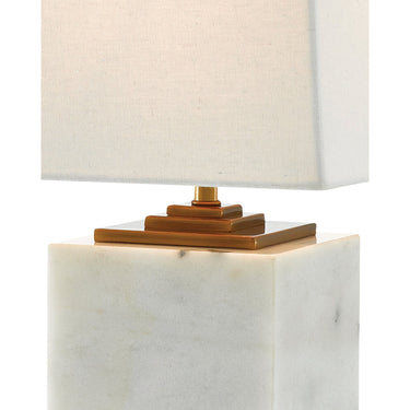Currey & Company 6000-0215 Annelore Table Lamp in White/Antique Brass 2