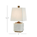 Currey & Company 6000-0215 Annelore Table Lamp in White/Antique Brass 5
