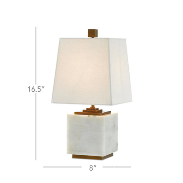 Currey & Company 6000-0215 Annelore Table Lamp in White/Antique Brass 5