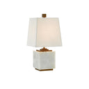 Currey & Company 6000-0215 Annelore Table Lamp in White/Antique Brass 1