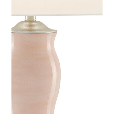 Currey & Company 6000-0236 Ondine Table Lamp in Blush/Silver Leaf 2