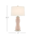Currey & Company 6000-0236 Ondine Table Lamp in Blush/Silver Leaf 4