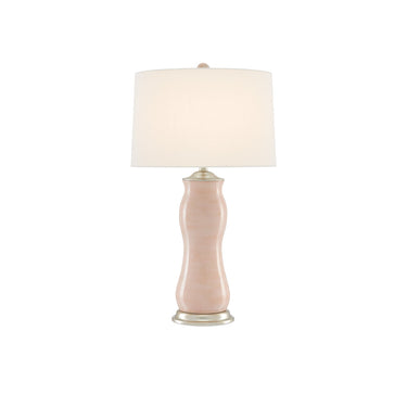 Currey & Company 6000-0236 Ondine Table Lamp in Blush/Silver Leaf 1