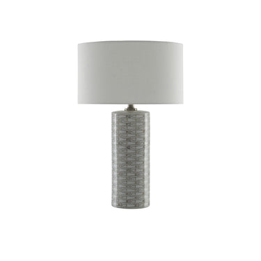 Currey & Company 6000-0283 Fisch Large Table Lamp in Gray/White/Antique Nickel 3