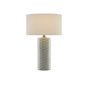 Currey & Company 6000-0283 Fisch Large Table Lamp in Gray/White/Antique Nickel 1