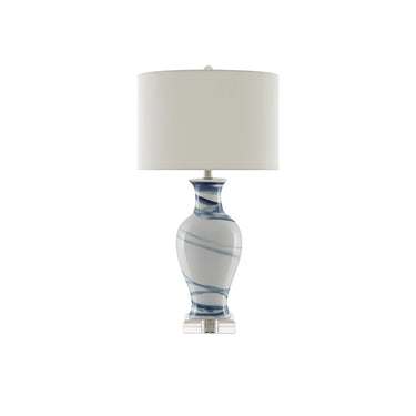 Currey & Company 6000-0316 Hanni Table Lamp in White/Blue 3