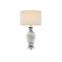 Currey & Company 6000-0316 Hanni Table Lamp in White/Blue 1