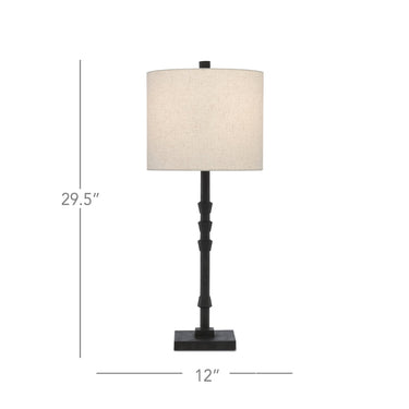 Currey & Company 6000-0344 Lohn Table Lamp in Mole Black 4